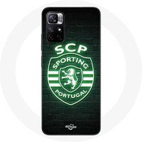 Maniacase Etui Redmi Note 11 5G SCP Sportieve Portugal Lichtgevende Zwarte Achtergrond
