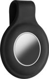 kwmobile clip compatibel met Apple AirTag - Siliconen houder in zwart - Hoesje met clip