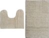 MSV set de tapis de bain - crème blanc - 45 x 70 cm/45 x 35 cm