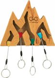 Yy Vertical Wand-sleutelhouder Key Holder Mountain – kliminspiratie decor in kersenhout