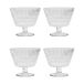 House Doctor Dessert Glasses Slots Set of 4 Clear