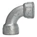 Boog RIEGLER Boog 2a, kort, 90°, IG/IG, Rp 1/2, bedrijfstemperatuur -20 °C tot 300 °C, zwart gietijzer, thermisch verzinkt, DIN EN 10242