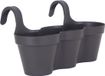 Merkloos Artevasi Bloempot 639343 Antraciet Donker grijs Plastic Cirkelvormig 30,5 x 54 x 28 cm