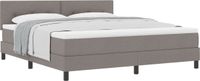 vidaXL Boxspring bed met hoofdeinde Taupe 180 x 200 cm Stof