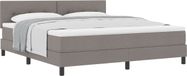 vidaXL Boxspring bed met hoofdeinde Taupe 180 x 200 cm Stof