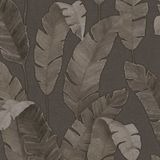 A.S. Création GROTE BLADEREN BEHANG | Botanisch - chocolade bruin