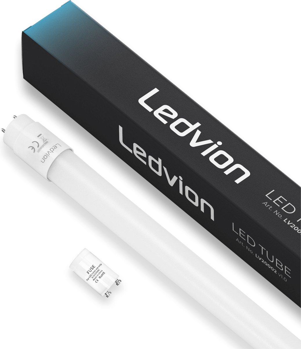 LEDVION LED TL Buis 120CM - 12W - 6500K - 1920 Lumen - High Efficiency - 5 pack
