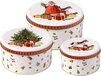 Merkloos Villeroy & Boch Winter Collage Accessoires Koekjesdoos 3-Delig