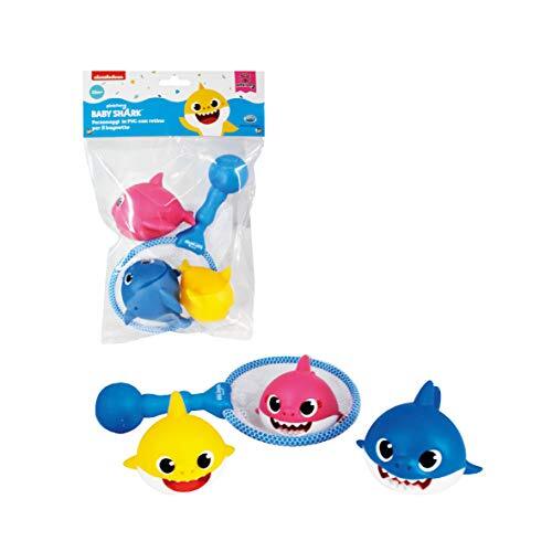 Ods 48822 Baby Shark 3-delige set haai met badschepnet