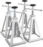 Set de 4 cales stabilisatrices pour camping-cars, cales de mise à niveau en aluminium pour caravanes et camping-cars, fixation réglable pour boulons lâches jusqu'à 6000 lbs (environ 2722 kg), extensible de 11" à 17" (environ 28 cm à 43 cm)