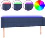 vidaXL Hoofdbord LED 183x16x78/88 cm stof blauw