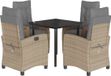 vidaXL 5-delige tuinset met kussens, polyrotan, beige