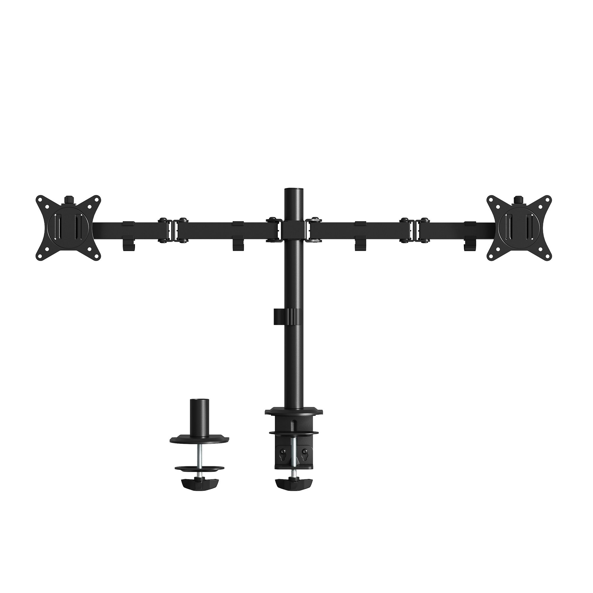 Ewent EW1512 - Dubbele Monitor Arm - 10-32 inch - Zwart