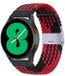 By Qubix - Braided nylon bandje - Rood / zwart - geschikt voor Huawei Watch 5 - 46mm