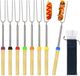 Goodivery ® Uittrekbare Telescopische Grillspiesen voor Kampvuur en BBQ Feestjes, Set van 8 Stuks met Veilige Handgrepen