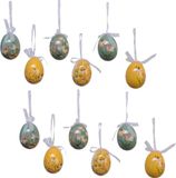 Decoris Paaseieren - 18 stuks - foam - 6 cm - geel