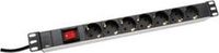 Digitus DN-19 PDU-7S 19 inch Stekkerdoos voor patchkast Geaarde contactdoos Met schakelaar