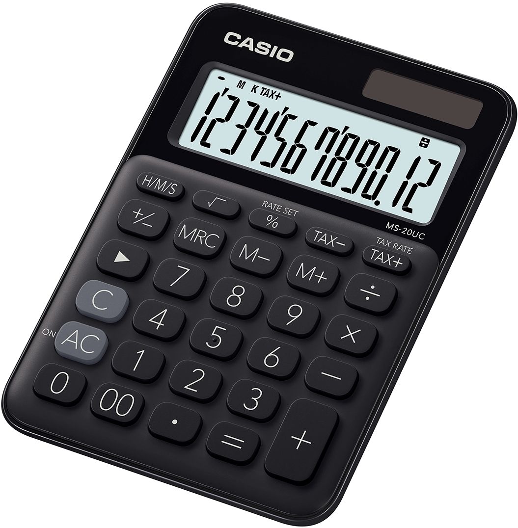 Casio MS-20UC-BK - Bureaurekenmachine - Zwart