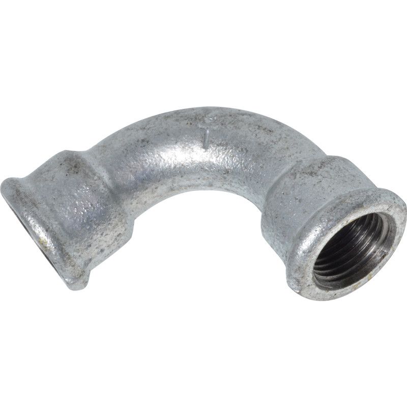 Bocht kort 90 graden nr. 2a verzinkt 1/2"