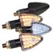 4x ATV Quad Moto Mini-clignotant LED-flèche noir/transparent, homologué CE, filetage M10