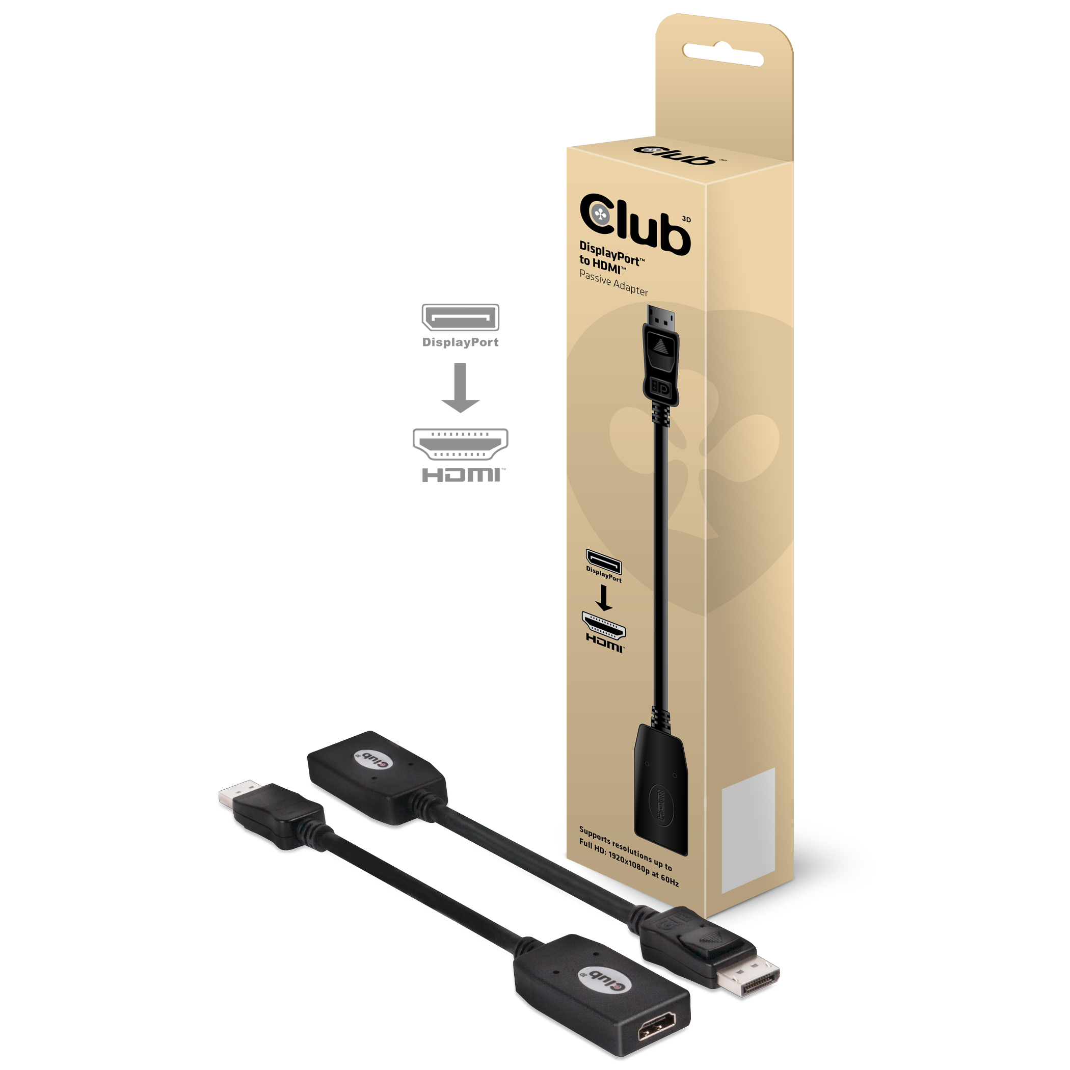 Club 3D DisplayPort™ to HDMI™ Passive Adapter