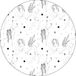 Bonateks, Ronde digitaal bedrukte muismat, antislip onderkant, voor kantoor en thuis, diameter: 22 cm