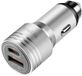 Logilink PA0228A Autolader USB-C bus (Power Delivery), USB-A-bus QC 2.0, USB PD 3.0 Aluminium Auto Met noodhamer-functie