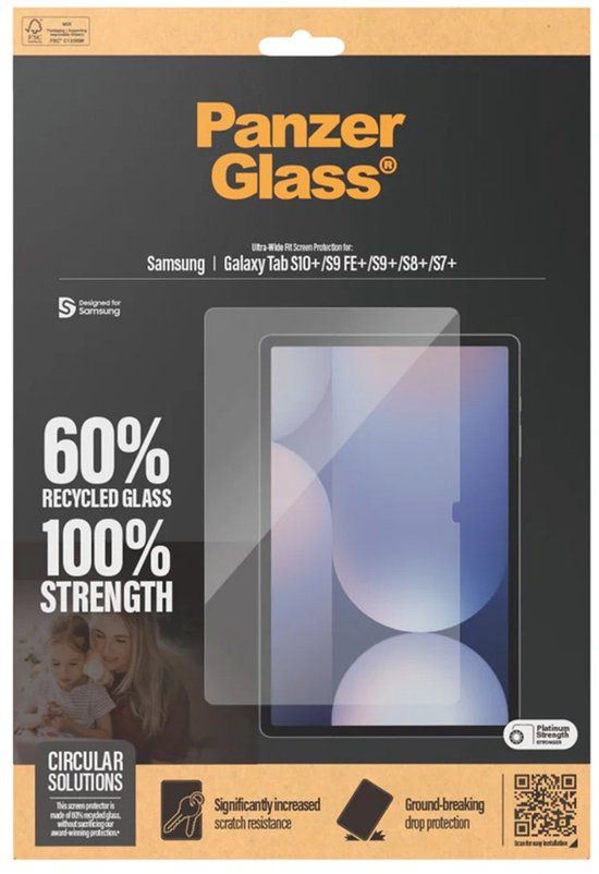 PanzerGlass Gehard Glas Voor Samsung Galaxy Tab S7+ S8+ S9+ S9 Fe+ S10+