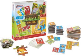 Grafix 4-in-1 Kaartspellen voor Kinderen | Thema Unicorn | Kwartet - Memory - Domino - Puzzel | denkspel | Spellen voor meisjes | Geschikt voor kinderen vanaf 5 jaar