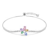 Swarovski x Ariana Grande armband, Verschillende slijpvormen, Bloem, Meerkleurig, Rodium toplaag