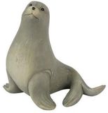 Countryfield zeehond knuffel grijs speelgoed decoratie 7,5x13cm.
