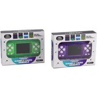 Merkloos 108 Games in 1 game console met kleurenscherm groen en paars assorti