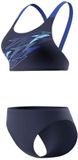 Speedo Dames Bikini Medley Logo V-Back Marine/Blauw