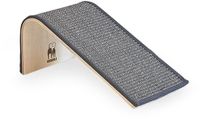 Petrebels Design Krabplank Hout - Archie 38 x 17 x 23 cm - Premium Kwaliteit Krabmat met Sisaltapijt - Kleur Grijs