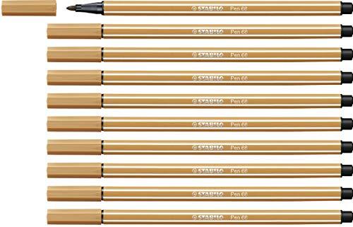 Stabilo Premium Viltstift - Pen 68-10 stuks - donker oker