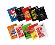 Pigna BBurago Maxi-notitieboeken, 10 stuks, A4-formaat, behandelde omslag, papier 80 g FSC, exclusieve editie van de Bburago-collectie, 1R, gelinieerd voor midden- en bovenaan