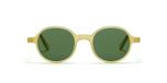L.G.R Reunion Lunettes de Soleil Homme Jaune Rondes Vert 48mm