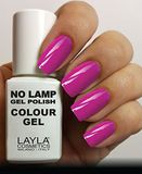 Layla Cosmetics Milano No Lamp Polish Colour Gel - Fluo Purply, per stuk verpakt (1 x 10 ml)