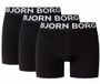 Björn Borg Cotton Stretch boxers - heren boxers normale lengte (3-pack) - zwart