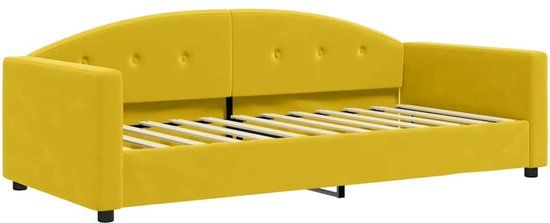 vidaXL Slaapbank 90x200 cm fluweel geel