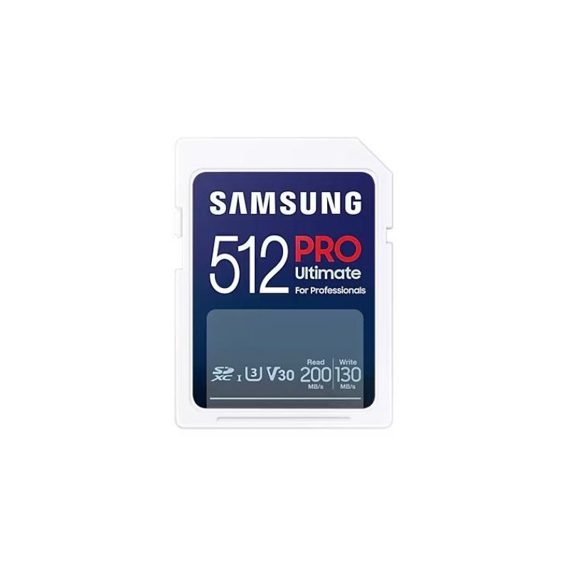 Samsung Samsung 512GB SDXC Pro Ultimate UHS-I U3 V30 200MB/s geheugenkaart