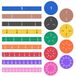 102 Pièces Éducatives Tuiles et Cercles de Fractions