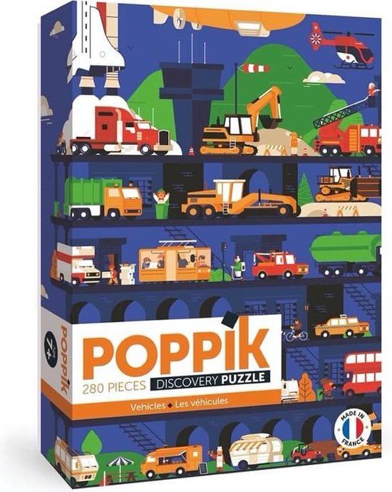 Poppik Puzzel - Voertuigen - 280 stukjes