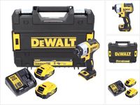 DeWalt DCF 887 P2T accu-slagmoersleutel 18 V 205 Nm 1/4" borstelloos + 2x accu 5,0 Ah + oplader + TSTAK