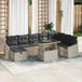 Maison Exclusive - Ensemble de jardin 9 pièces, banc de jardin en polyrotin
