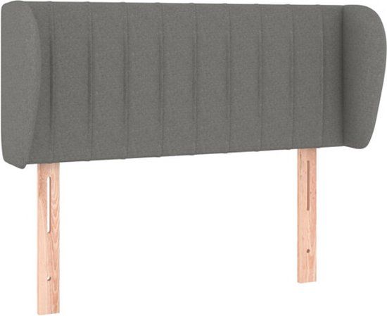 vidaXL Hoofdbord Stof Donkergrijs 103x23x78/88 cm