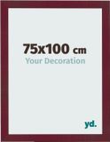 yd. Cadre photo 75x100 cm Rouge vin MDF brossé Bologna