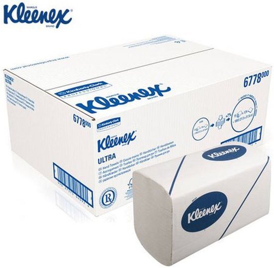Kleenex Handdoeken Ultra Interfolded 2-laags M-vouw Wit 15 Stuks à 124 Vellen