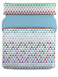 Happy Home Bologna Set dekbed voor bed 150 cm, polyester, blauw