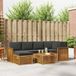 vidaXL Hoek loungeset 6 zitplekken Natuurlijk en antraciet Polyester